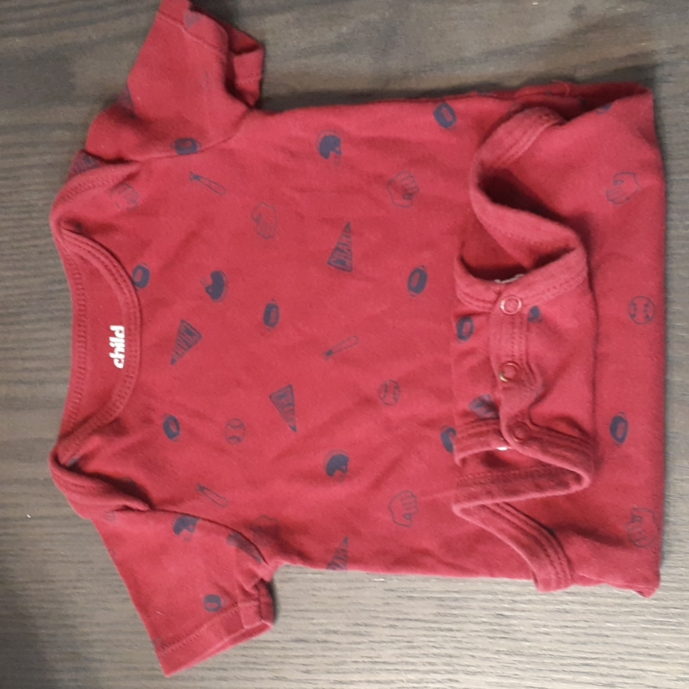 Carter's child of mine Maroon sports snap onesie 18M